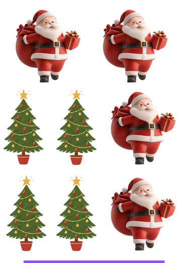 Adesivo natal  Cartela 10x13,85cm