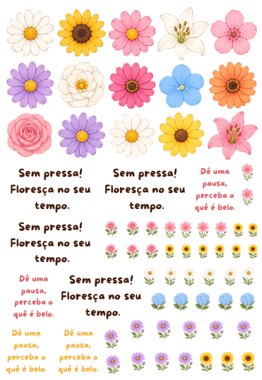 Arte frases e flores